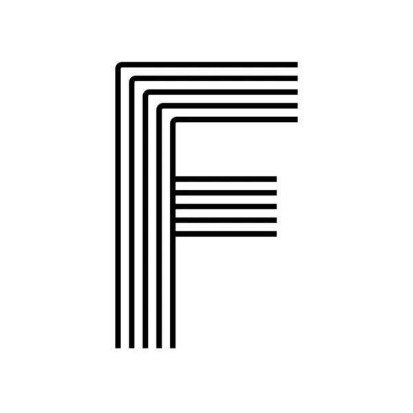 Linear Letter Modern Icon Alphabet Line Herb Intertwining Design Logo —  Vetores de Stock