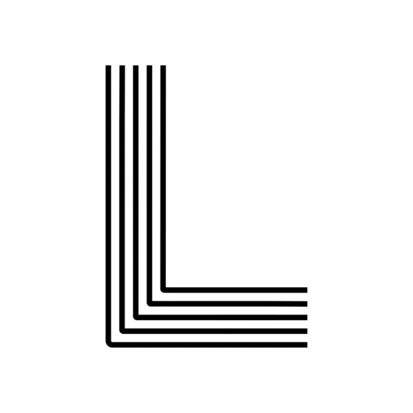 Letra Lineal Icono Moderno Línea Del Alfabeto Diseño Entrelazado Hierbas — Vector de stock