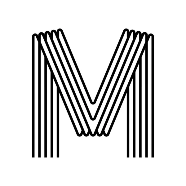 Lineare Buchstaben Modernes Symbol Alphabet Linie Und Kraut Ineinander Verschlungenes — Stockvektor