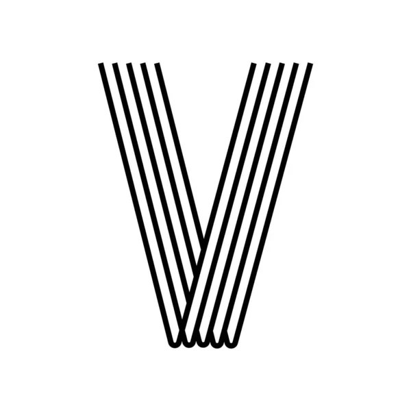 Carta Linear Ícone Moderno Linha Alfabeto Projeto Entrelaçamento Erva Logo — Vetor de Stock