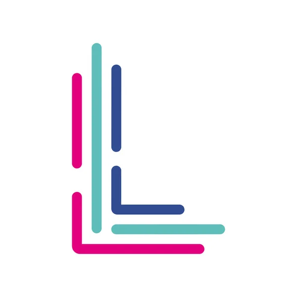 Абстрактна Літера Line Барвистий Лінійний Логотип Сучасні Лінії Літер Новими — стоковий вектор