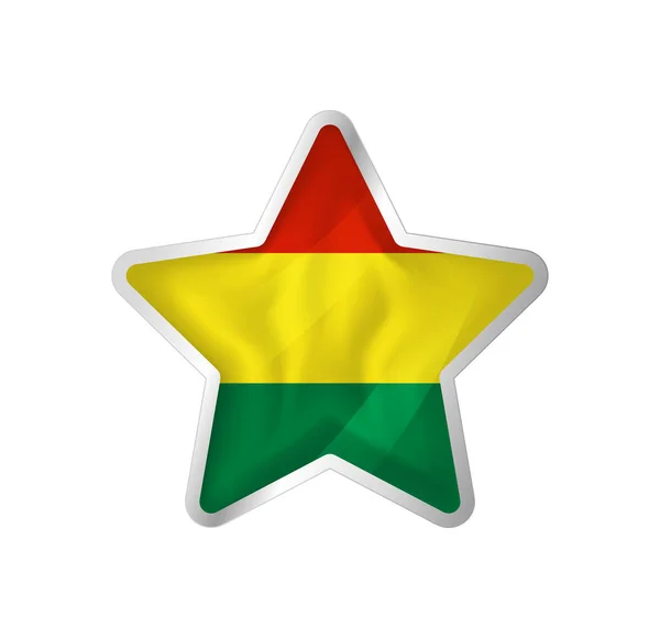 Bolivia Flag Star Button Star Flag Template Easy Editing Vector — 스톡 벡터