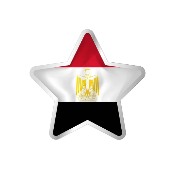 Σημαία Αιγύπτου Στο Αστέρι Πρότυπο Αστεριών Κουμπιών Και Σημαίας Εύκολη — Διανυσματικό Αρχείο