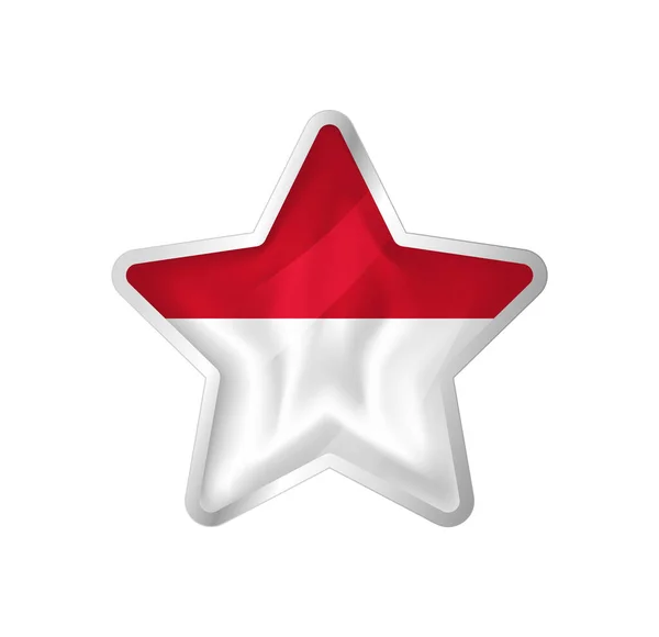 Monaco Zászló Csillagokban Gomb Csillag Zászló Sablon Könnyű Szerkesztés Vektor — Stock Vector