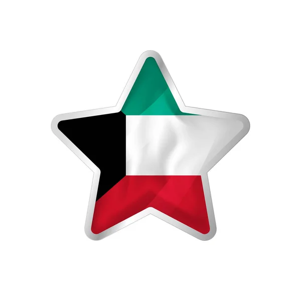 Флаг Кувейта Звезде Шаблон Звезды Флага Простое Редактирование Вектор Группах — стоковый вектор