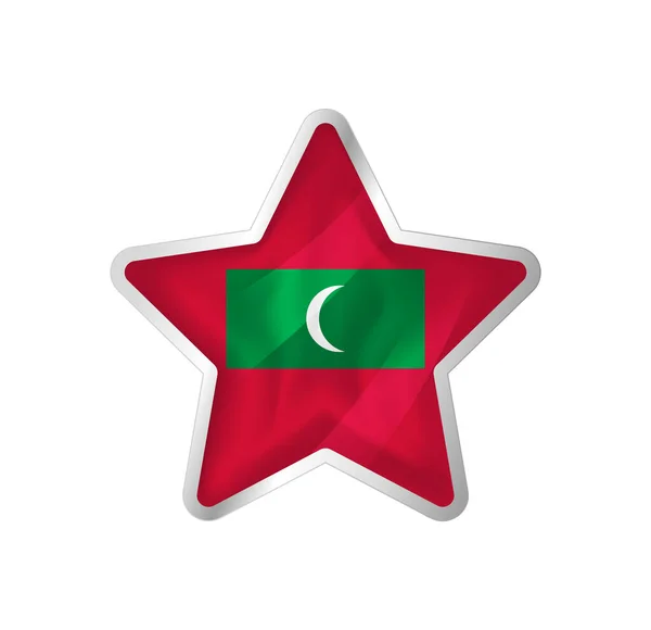 Мальдивский Флаг Звезде Шаблон Звезды Флага Простое Редактирование Вектор Группах — стоковый вектор