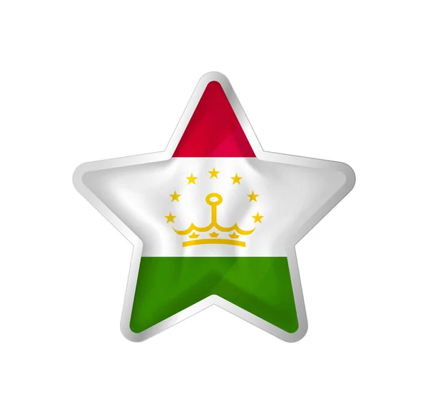 Флаг Таджикистана Звезде Шаблон Звезды Флага Простое Редактирование Вектор Группах — стоковый вектор