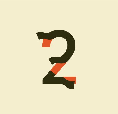 2 numarayı soydum. Yapışkan kağıt harfler. Kitap, logo, iş ve şablon tasarımı. Kağıt arkaplanda resimler.