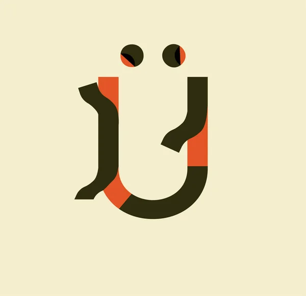 Lettere Latine Lettere Carta Adesive Libro Logo Design Aziendale Template — Vettoriale Stock