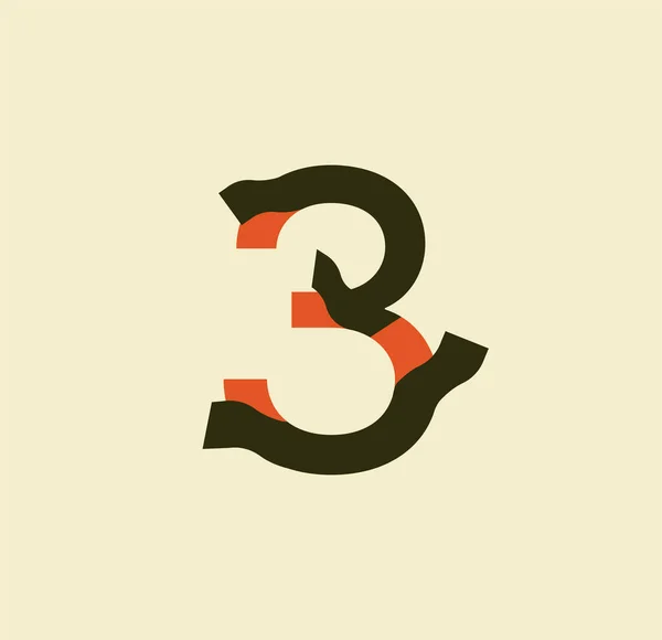 Ausgestreifte Nummer Klebrige Papierbuchstaben Buch Logo Business Und Template Design — Stockvektor