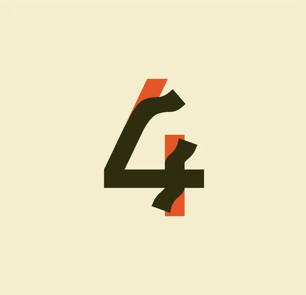 Numéro Dépouillé Des Lettres Collantes Livre Logo Conception Entreprise Modèle — Image vectorielle