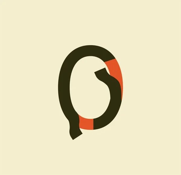 Sıfır Numara Çıkarıldı Yapışkan Kağıt Harfler Kitap Logo Şablon Tasarımı — Stok Vektör