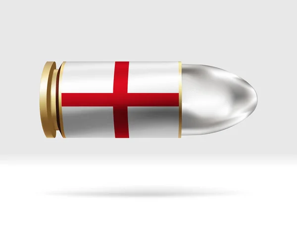 England Flag Bullet Bullet Danger Moving Air Flag Template Easy — Stock Vector