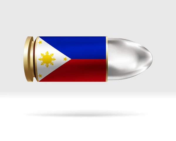 Filipínská Vlajka Střelu Nebezpečí Kulky Pohybující Vzduchem Šablona Vlajky Snadná — Stockový vektor