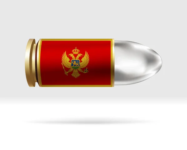 Montenegro Flag Bullet Bullet Danger Moving Air Flag Template Easy — Stock Vector