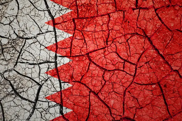 바레인의 국기에 묻은건 가뭄이라는 개념을 갈라지다 — 스톡 사진