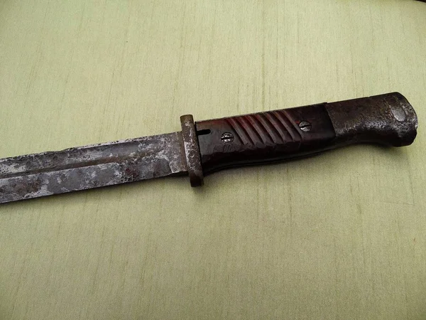 bayonet knife of the German army of the second world war K-98, handle bayonet knife K-98 close-up