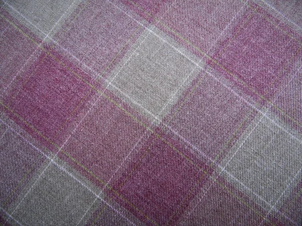 Texture Light Checkered Fabric Close — Fotografia de Stock