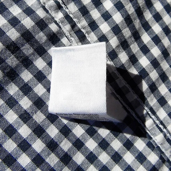 Clothes Label Closeup Textile Background — Fotografia de Stock