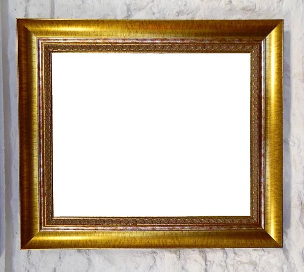 Golden Frame Picture Light Wall — стоковое фото