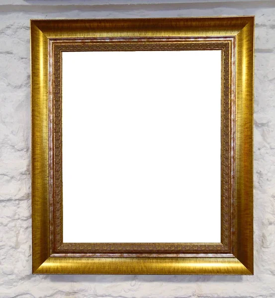 Golden Frame Picture Light Wall — Stock fotografie