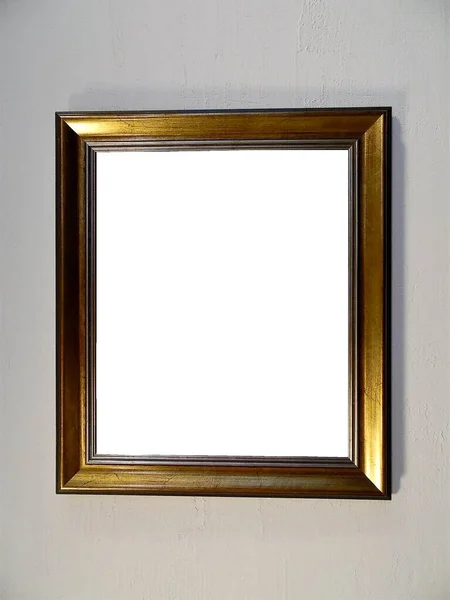 Golden Frame Picture Light Wall — Fotografia de Stock