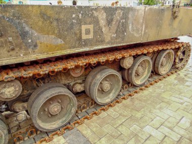 Ukrayna 'nın Kyiv Meydanı' nda sergilenen kırık Rus askeri teçhizatı