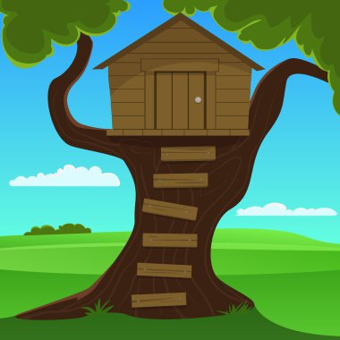 Small Tree House vector Small Tree House vector