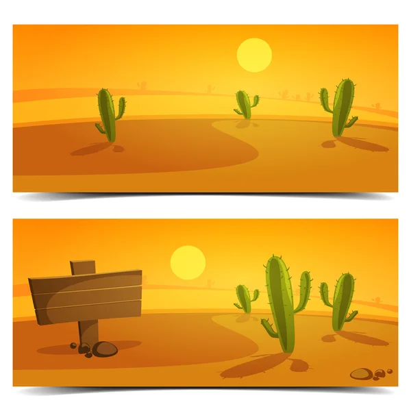 Banners del desierto — Vector de stock