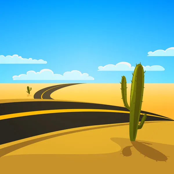 Desert Road — Stock Vector