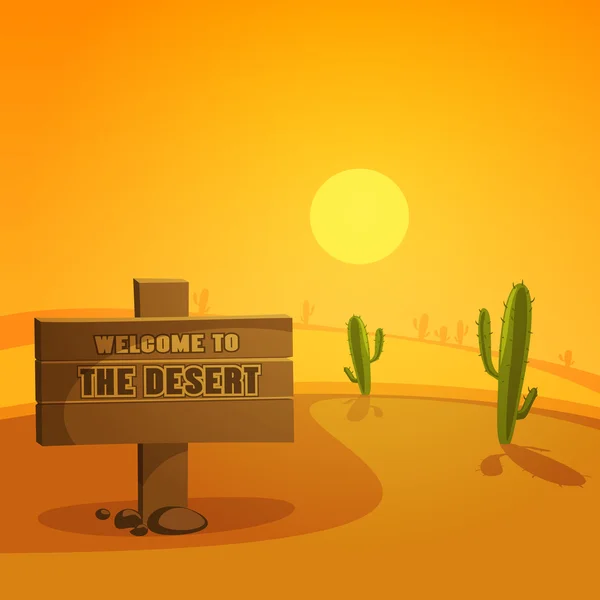 Bienvenue dans le désert — Image vectorielle
