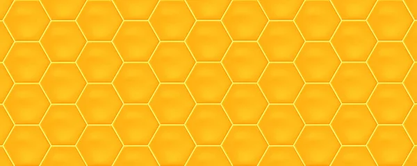 Azulejos Cerámica Hexagonal Amarillo Patrón Moderno Sin Costuras Azulejos Cerámica — Archivo Imágenes Vectoriales