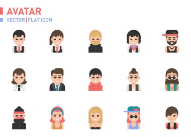Web sitesi, uygulama, yazdırma, belge, poster tasarımı vs. için Avatar simgesi.