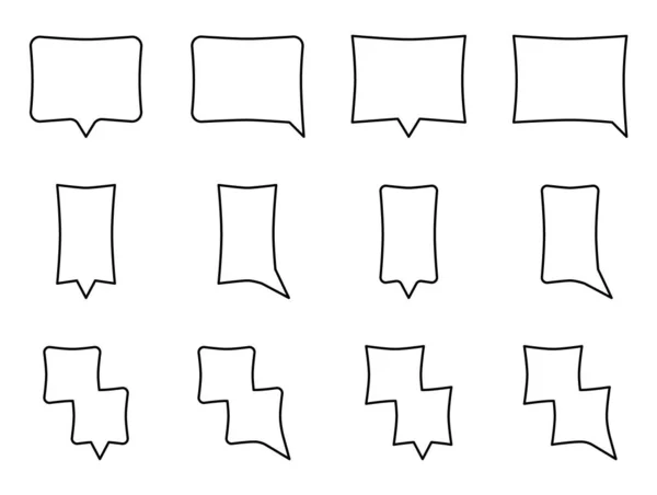 Бульбашка Лінії Мовлення Рамка Повідомлення — стоковий вектор