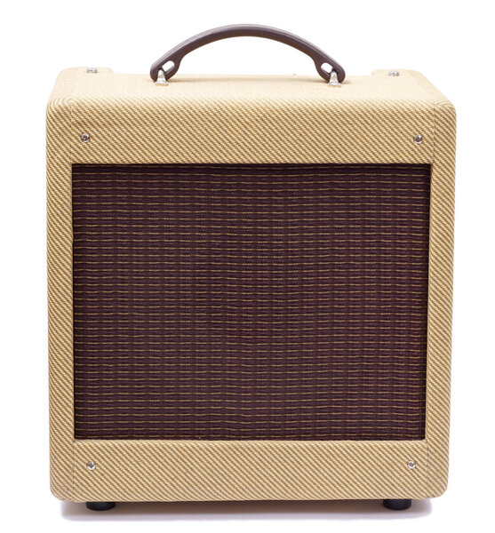 Vintage tweed guitar amplifier