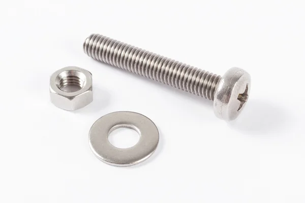 Steel Bolt and Nut — Stock Photo, Image