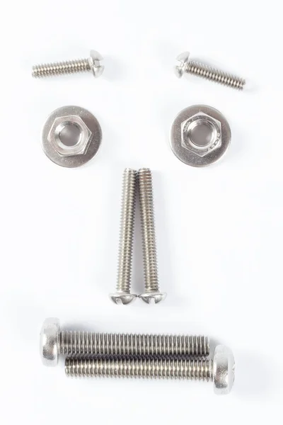 Sad face of bolts — Stock Photo, Image