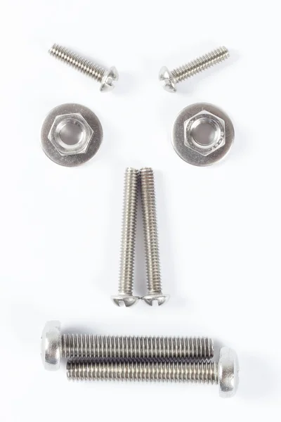 Angry  face of bolts — Stock Photo, Image