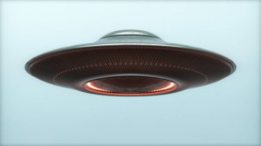 Tanımlanamayan uçan cisim, UFO. Ufoloji ve Dünya dışı yaşam konsepti bilim kurgu. Kırpma Yolu İçerildi.