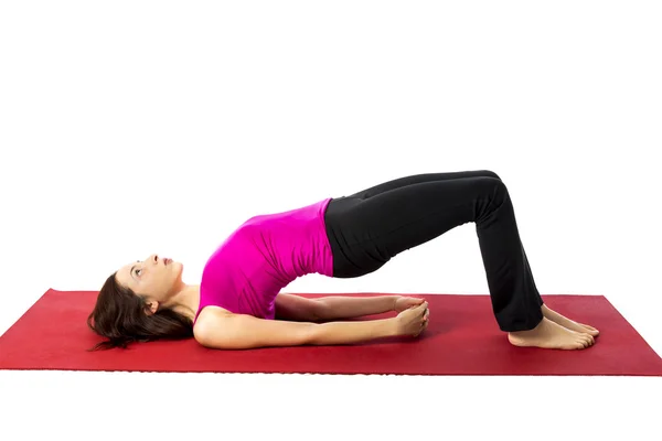 Bron pose i yoga — Stockfoto