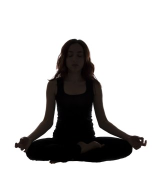 kadın silueti meditasyon