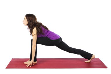 yüksek hamle kadında yoga pose