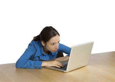 iş kadını şok bir göz ile