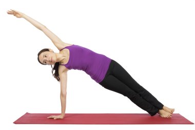 kadın tarafı tahta yoga pose