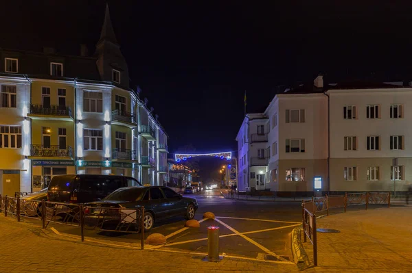 Septiembre 2021 Ciudad Nocturna Truskavets Ucrania Truskavets Ciudad Turística Por — Foto de Stock