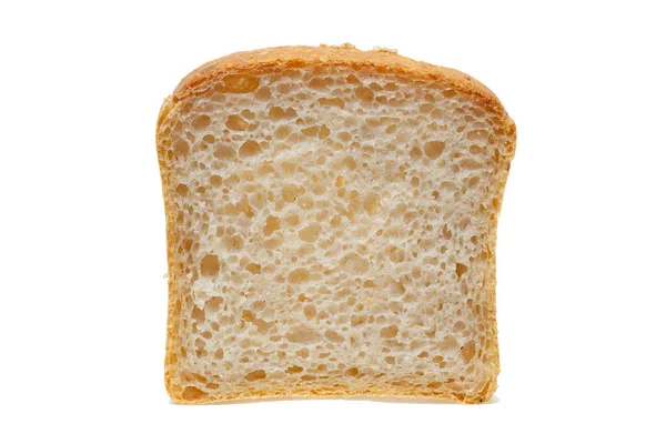 Gesneden Stukken Brood Geïsoleerd Een Witte Achtergrond Volle Focus Knippad — Stockfoto