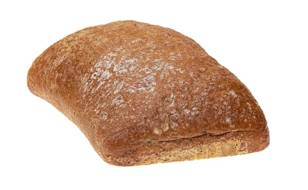 Ein Stück Brot Isoliert Auf Weißem Hintergrund Schneideweg Keine Schatten — Stockfoto