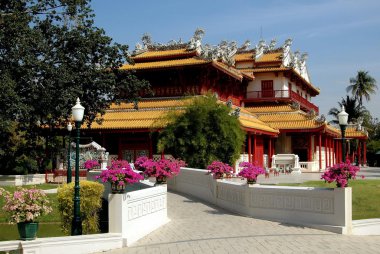 Ayutthaya, Tayland: bang pa yılında Kraliyet Sarayı'nda Çin Pavyonu