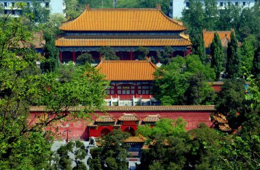 Beijing, Çin: yiwang lu Pavilion jinghshan Park'ta görüntülendi Çocuk Müzesi