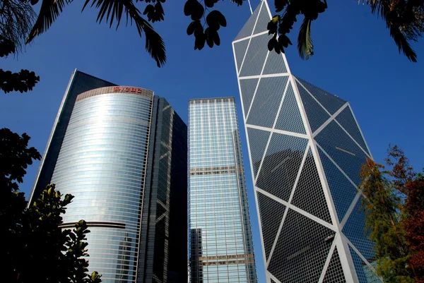 Hong Kong, China: Corporate Towers on Hong Kong Island — Stock Photo, Image